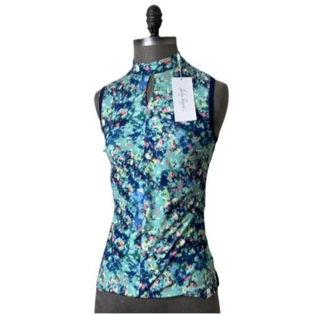 Lady Hagen Floral keyhole Top Size XS Golf Sleeveless Moisture Wicking